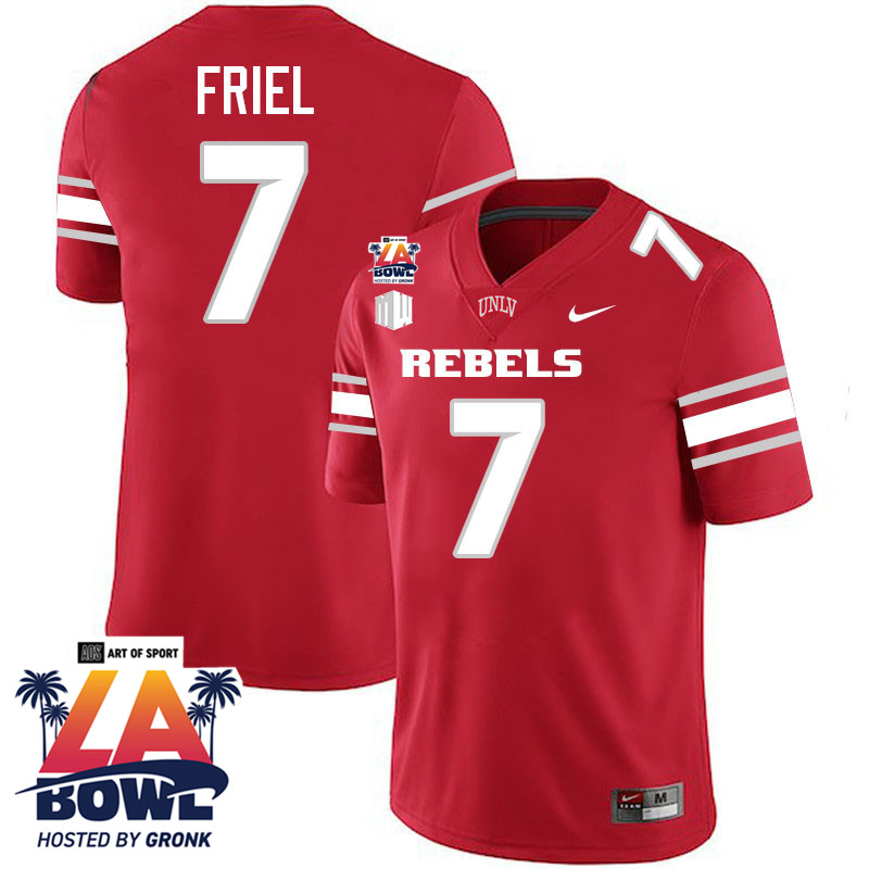 Cameron Friel LA Bowl Jersey,UNLV Rebels 2024 LA Bowl Jersey-Scarlet